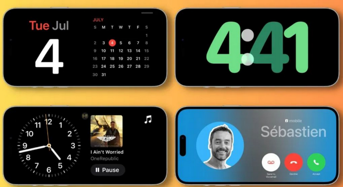 崖州苹果手机维修分享iOS17横屏充电待机显示有什么好处 
