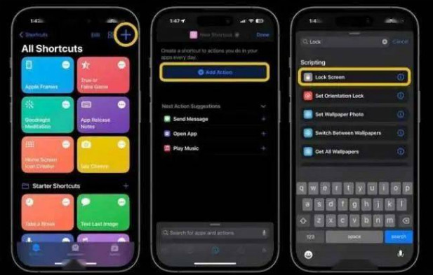 崖州苹果14锁屏维修店分享iPhone14升级iOS16.4后如何创建锁屏快捷方式 